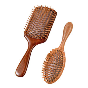 Peine Grande de Madera de Sándalo con Cojín de Aire, Peine para Cabello Liso, Peine Voluminizador, Peine de Masaje para Meridianos del Cuero Cabelludo, Peine con Cojín de Aire - Product Image 1