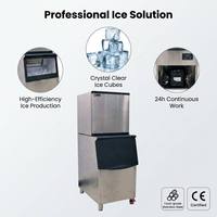 Machines à glace commerciales à haut rendement avec PLC et refroidissement par eau, capacité de 190 kg pour les hôtels