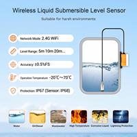 Sensor Level Air Tangki WiFi Submersible 0-10M, Aplikasi Tuya SmartLife, Pemantauan Jarak Jauh, untuk Villa, Apartemen, Rumah, Logam, Akurasi 0.5%