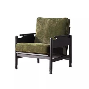 Salon rétro français en bois massif américain simple tissu <span class=keywords><strong>petit</strong></span> appartement pour négocier un seul <span class=keywords><strong>canapé</strong></span> chaise de loisirs - Product Image 5