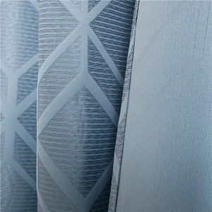 Jacquard-cinta aislante térmica para sala de estar, cortinas opacas de poliéster de lujo gris, para ganchos de 52x45 pulgadas CL-029 - Product Image 6