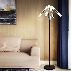 Portable réglable de luxe moderne <span class=keywords><strong>led</strong></span> debout <span class=keywords><strong>salon</strong></span> fait main classique en verre haut de gamme lampadaire vintage - Product Image 4