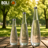Bouteille d'eau en verre transparent personnalisée avec logo, 500 ml, 700 ml, 750 ml, pour l'emballage de boissons, vente en gros