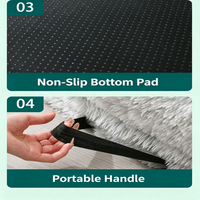 Nouvelle arrivée : Lit pour chien apaisant en fausse fourrure douce, coussin rebondissant immersif, lavable en machine, lit de repos pour animaux de compagnie d'intérieur