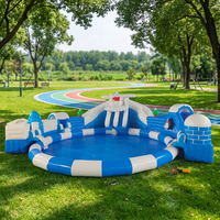 Toboggan aquatique gonflable, parc aquatique mobile, parcours d'obstacles, pays des merveilles glacées et des neiges, parc d'attractions extérieur, matériau PVC, logo personnalisé, 10
