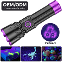 Lampe torche ultraviolette 60W 365nm à luminosité réglable, lampe UV noire, détecteur en aluminium, logo personnalisé disponible