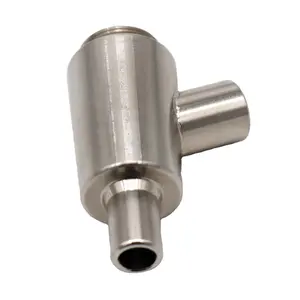 High Precision 5 Axis CNC Metal Mechanical Components Wire EDM Broaching Drilling Milling Adapter Air Tube Joint Pipe Connector