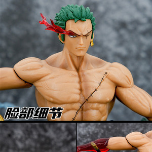 <span class=keywords><strong>Figurine</strong></span> d'anime <span class=keywords><strong>Roronoa</strong></span> Zoro de haute qualité de 30 cm, version à tête interchangeable, <span class=keywords><strong>figurine</strong></span> en PVC, modèle de statue GK, collection - Product Image 4