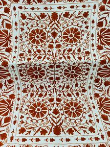 Couverture en coton d'Ouzbékistan brodée à la main, style Suzani, couvre-lit, tapisserie murale colorée - Product Image 3