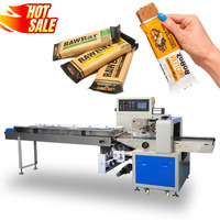 Machine d'emballage automatique pour bonbons, sucettes, barres protéinées, barres énergétiques, barres chocolatées