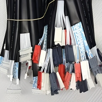 Kabel Harness Pita Datar Kustom dengan Selubung Pelindung PVC Hitam dan Konektor Plastik untuk Papan Utama Peralatan Pendingin