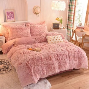 Hot Bán Thiết Kế <span class=keywords><strong>Comforter</strong></span> Bộ Sang Trọng 4 Miếng Dày Bảo Vệ Ấm Mùa Đông San Hô Nhung Tấm Ga Giường Mùa Đông Khăn Ctrải Giường Bộ Đồ Giường - Product Image 4