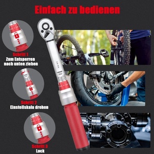 Clé dynamométrique 1/4 pouce, 2,5-25 N.m et 22,13-221,27 In.lb, ensemble clé dynamométrique et roue de voiture, avec de nombreux accessoires - Product Image 4