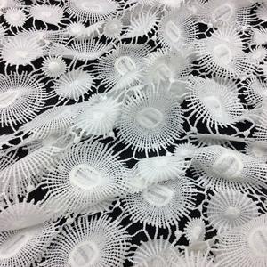 Tela de encaje para vestido de novia, tejido de algodón, color Blanco Suizo - Product Image 1