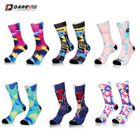 Chaussettes de sport tricotées imprimées en 3D personnalisées Darevie Professional pour le cyclisme et la course à pied