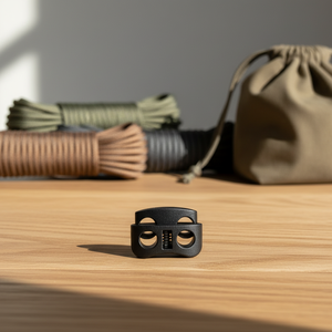 2穴バレルプロ仕様プラスチック製伸縮性バンジーランヤードロープアクセサリーABSストッパーバックルコードロック長方形ビーン型トグル - Product Image 3