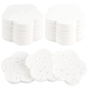 Éponge faciale en cellulose 100% naturelle en forme de fleur, éponges cosmétiques professionnelles pour le spa, éponges pour le nettoyage du visage, éponges à l'huile de lin - Product Image 6