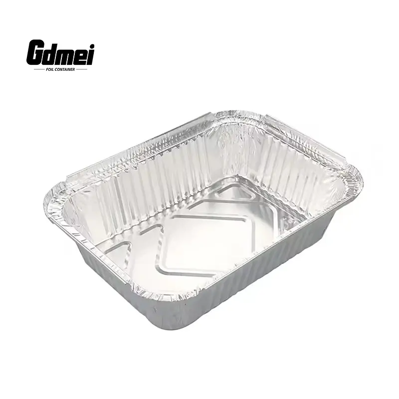 GDMEI einweg-Aluminiumfolienbehälter in voller Größe Behälter für Takeaway Backen Folie Barbecue Lebensmittel Aluminiumfolie-Pfanne mit Kunststoffdeckel