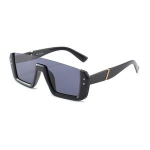 Hot Sale Unisex European American Fashion Half Frame Vintage Small Rectangle Solid PC Lenses Frame <b>Sunglasses</b> Model 21010 - Product Image 3