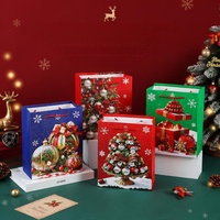 Sac fourre-tout de Noël coloré de qualité supérieure, impression haute définition, sac à bonbons réutilisable, emballage cadeau, sac en papier blanc vide, vente en gros