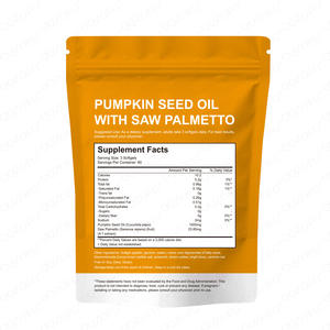 Stokta özel etiket soğuk preslenmiş kabak çekirdeği yağ Softgels testere <span class=keywords><strong>Palmetto</strong></span> saç desteği ile yetişkinler için yumuşak jel kapsüller - Product Image 2