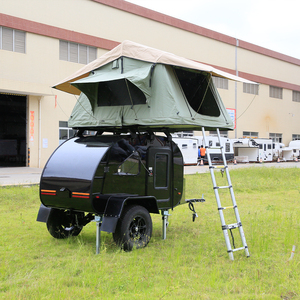 Ecocampor <span class=keywords><strong>Remorque</strong></span> de <span class=keywords><strong>camping</strong></span>-<span class=keywords><strong>car</strong></span> de type teardrop tout-terrain pour 2 personnes avec salle de bain pour le <span class=keywords><strong>camping</strong></span> - Product Image 2