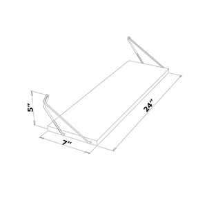 Floating Wall <b>Shelf</b> Walnut Yellow Metal Bracket Triple <b>Shelf</b> For Books Decorative Wall Mounted <b>Rack</b> - Product Image 5