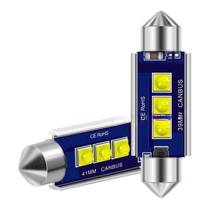 หลอดไฟ LED C5W รุ่นใหม่ 3535 3SMD Festoon ขนาด 31 มม. 36 มม. 39 มม. 41 มม. หลอดไฟ LED C10W สำหรับไฟโดมในรถยนต์ Canbus ไฟอ่านหนังสือภายในรถยนต์ 12-24V - Product Image 2