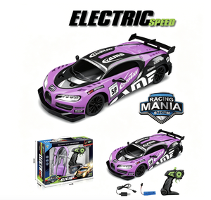 Coche de Carreras a Control Remoto a Escala 1/24, Camioneta de Alta Velocidad, <span class=keywords><strong>Juguete</strong></span> de Carreras con 6 Barricadas, 4 Neumáticos de Derrape, Alcance de 100 m, Uso Interior y Exterior - Product Image 4