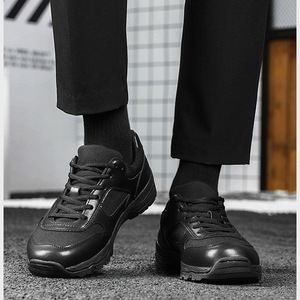 Chaussures de sport pour hommes Skin King 15, en cuir patchwork, semelle en caoutchouc, talon bas, chaussures de fitness - Product Image 5