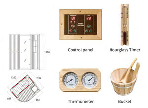 Оптовая продажа, комнатная традиционная Паровая сауна, деревянная сауна, 2 человека, сауна из массива дерева, паровая сауна, традиционная сауна - Product Image 5