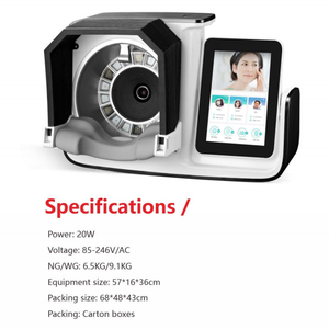 Newest Salon Use ABS Electric LED Skin Analyzer Eye and Face Type Testing Machine with Allergy Test EU Plug - Product Image 2