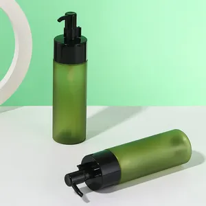 Compressible Black Pump Green Bottle Customizable 150ml Cosmetic Plastic Spray Bottle