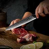 Grandsharp 8 "damas couteau à trancher couteau à découper AUS-10 haute teneur en carbone damas acier viande Sushi fruits coupe couteau de cuisine