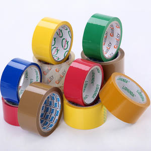 Ruban d'étanchéité de boîte multicolore ruban adhésif de colle acrylique en rouge bleu vert jaune blanc noir marron rubans colorés - Product Image 1