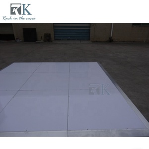 Plancher de danse blanc brillant, plateforme en bois, panneau carré décoratif - Product Image 6