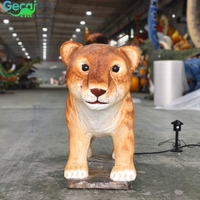 Modèle d'animal animatronique de lion de la jungle, lion simulé pour la décoration de lieux commerciaux