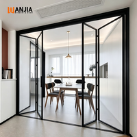 Portes pliantes en aluminium au design grille, idéales pour l'intérieur des maisons et les cuisines - Offre spéciale