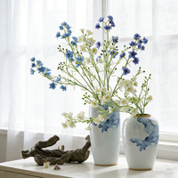 Nieuw design, hoogwaardige kunstmatige delphinium bloemen met real touch, latex violet, voor thuisdecoratie & bruidsarrangementen