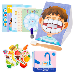 2024 yeni ürünler hijyen alışkanlıkları insan vücudu yapısı erken eğitim tahta oyunları şekillendirme ahşap bulmaca kurulu oyuncaklar forbaby - Product Image 4