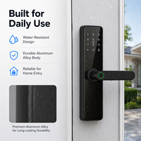 Fingerabdruck-Eingang Multi-Unlock Smart-Türschloss mit Display, Batteriefach und Stahlgehäuse – Ideal für gewerbliche und private Nutzung