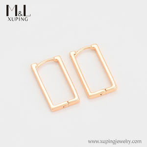 ML38229 <span class=keywords><strong>XUPING</strong></span> ML दुकान सस्ते कीमत डॉलर गहने मैक्सिकन शैली 18K सोने के रंग सरल सादे सतह चमकाने घेरा कान की बाली - Product Image 2