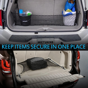 Filet de chargement robuste en polyester noir à 2 couches Teng Hui pour benne de SUV et camion, 44x15 pouces, crochets universels, réglable, très élastique, 12+ - Product Image 5