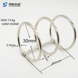 YIWANG Factory Metal <strong>Clips</strong> 2.5x30x40MM <strong>Silver</strong> Loose Leaf Binding Ring - Product Image 3
