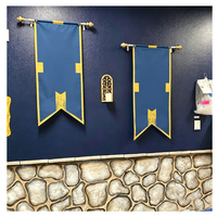 Drapeau de jardin personnalisable, décoration de maison, style médiéval, fanion personnalisé en forme d'hirondelle, drapeaux suspendus avec logo personnalisé