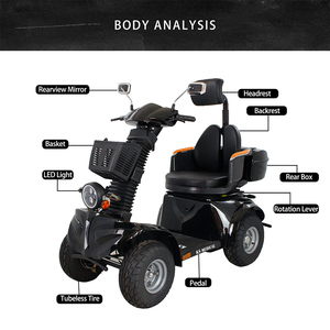 Scooter électrique double siège KSM-910B Premium, véhicule de mobilité robuste à 4 roues pour personnes âgées et handicapées avec batterie longue portée - Product Image 5