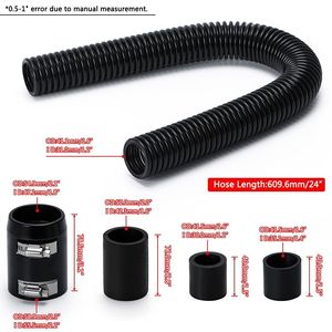 <span class=keywords><strong>Kit</strong></span> de refroidissement automatique 24 "Connexions de sortie d'eau <span class=keywords><strong>Kit</strong></span> de tuyau d'eau flexible pour <span class=keywords><strong>radiateur</strong></span> en acier inoxydable Noir - Product Image 3