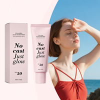 Crème protectrice au collagène et à la Centella, protection UVA UVB, nicotinamide, légère, rafraîchissante, non collante, soin doux pour le visage et le corps