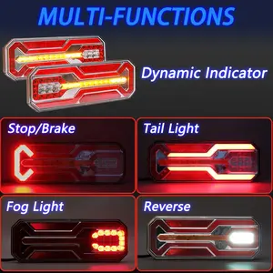 MONIRF LED LED luz traseira de caminhão trator LED âmbar IP67 à prova d'água indicador dinâmico traseiro