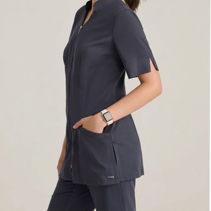 New Arrival High Quality Women's Casual Beautician Shirt Cotton Made with Polyester Customizable Stylish Design - Product Image 1